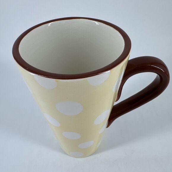 Latte Mug Dot Crazy Paula Deen At Home 16 Oz Ceramic Coffee Hand Painted Tall - Picture 2 of 10